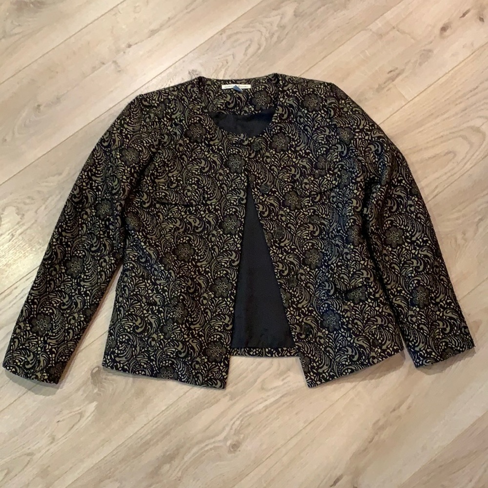 Marina Luna NWOT Floral Patterned Button Up Jacket US Sz 10